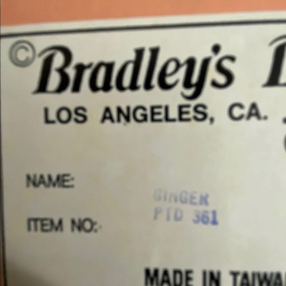 Vintage 1980’s Bradley’s Doll Ginger - Picture 8 of 9